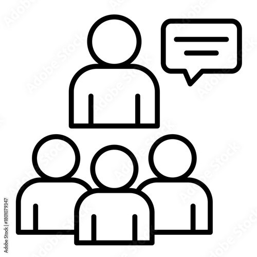 Mentoring Line Style Icon