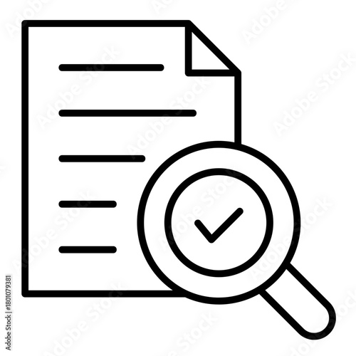 Research Line Style Icon