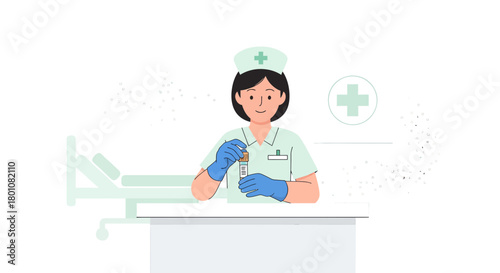 Medical Professional Prepares Injection In Order To Provide Helpful Treatment Service