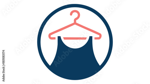 Clothing hanger with top icon.