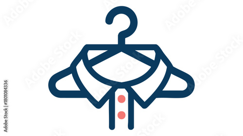 Shirt on hanger icon illustration