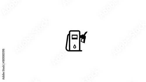 Fuel pump icon outline, gas station symbol, petrol dispenser pictogram, energy service sign for vehicles and transport