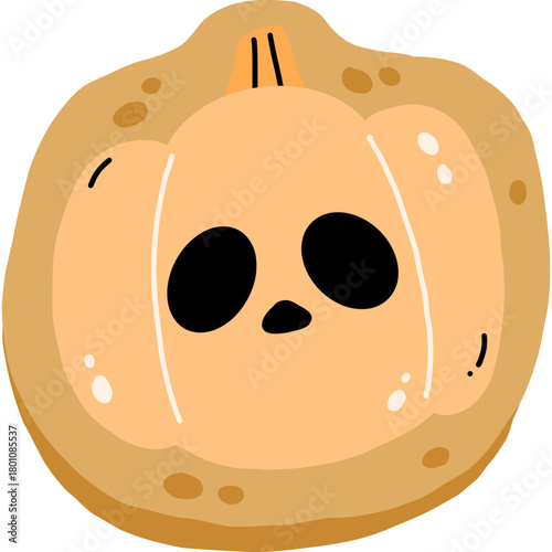 Cute pumpkin Cookie hand Drawn