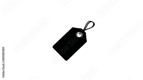 Black Price Tag Icon or Label. Symbol for Shopping, Sale, Discount, E-commerce & Offer Promotion.