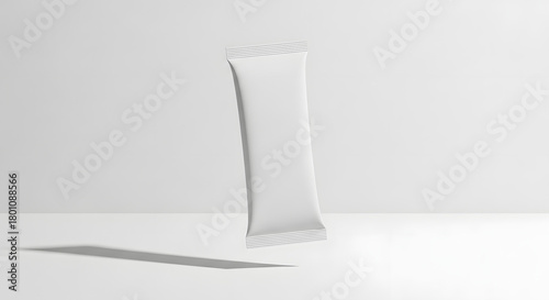 Clean white stick pack mockup for branding, perfect for snacks, supplements, and personal care products