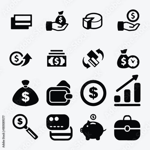 Money Wallet Vector Icons Pack