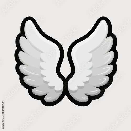 wings, angel, feather, heaven, guardian, angelic, holy, purity, spirit, celestial, divine, fantasy, protection, faith, grace, serenity, flight, white, emblem, illustration, vector, design, spiritual, 