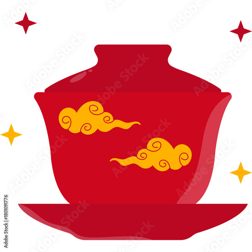 Chinese Tea Cup Illustration