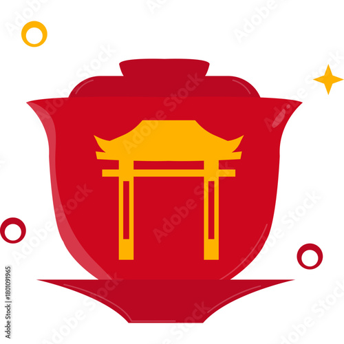 Chinese Tea Cup Illustration