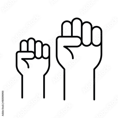 Hand icon with white background vector stock illustration