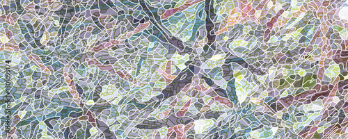 A backdrop of foliage behind a high contrast image of naked tree branches is lyrical and ambiguous, and makes a strong semi-abstract background.