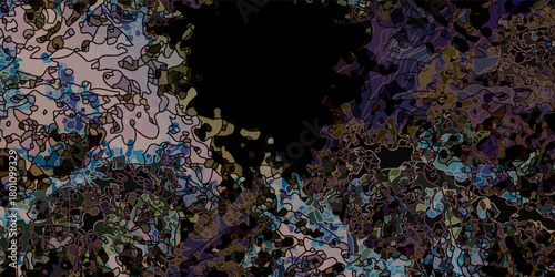 Abstract image multicolored illustration painted canvas as multicolor floral background with pencil strokes of yellow, green, brown flowers