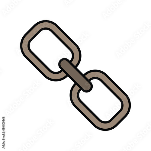 Chain icon with white background vector stock illustration