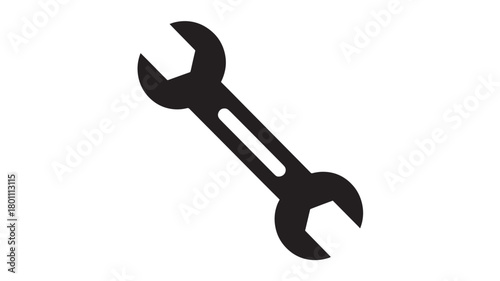 Wrench icon simple flat vector illustration isolated on white background for web and mobile design