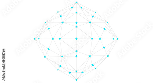 Abstract geometric shape network connection polygon graphic design