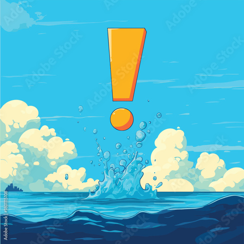 Misinformation Pretexting True crime Thumbnail Intrusive thought Dopamine addiction Fygo Innit Novel Fabula ai Exclamation mark breaking water surface with ocean background