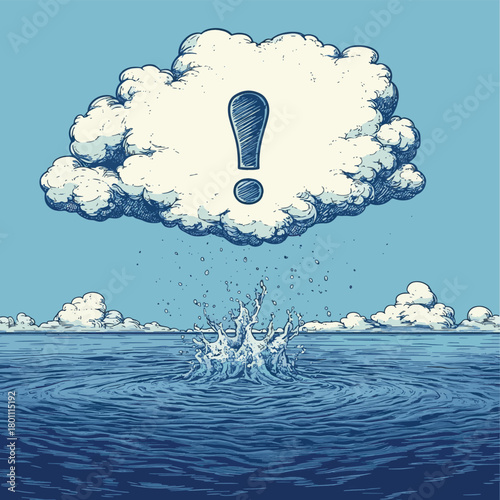 Misinformation Pretexting True crime Thumbnail Intrusive thought Dopamine addiction Fygo Innit Novel Fabula ai Exclamation mark breaking water surface with ocean background