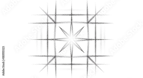 Abstract starburst background design with lines and stippled texture