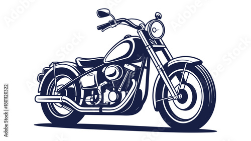 Vintage cruiser motorcycle art