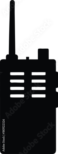 Walkie Talkie Silhouette – Two-Way Radio Vector Icon