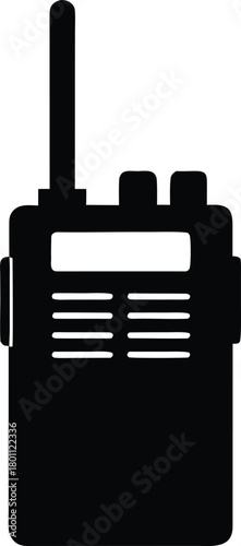 Walkie Talkie Silhouette – Two-Way Radio Vector Icon