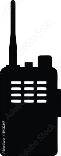 Walkie Talkie Silhouette – Two-Way Radio Vector Icon