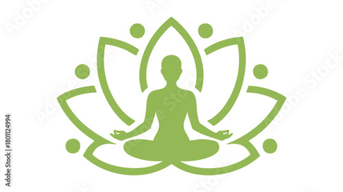 Meditating person in lotus pose.