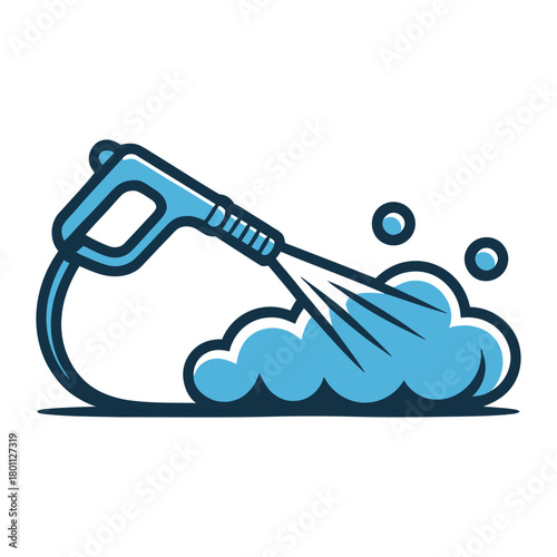 Pressure washer spraying water