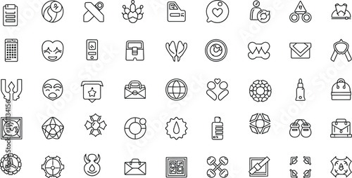 Collection of hand drawn vintage oval and rectangular frames and borders