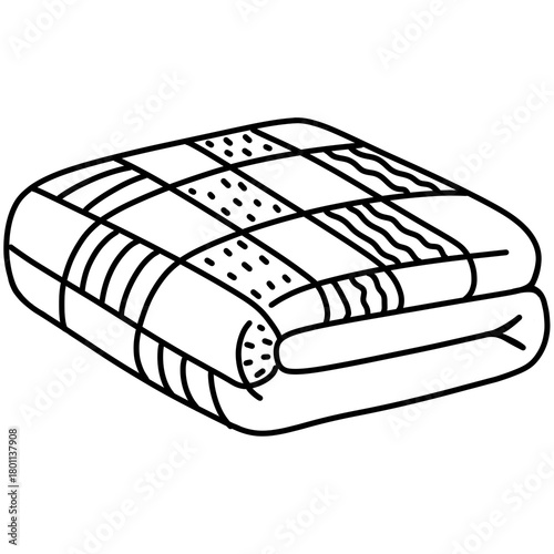 Wallpaper Mural quilt illustration outline  Torontodigital.ca