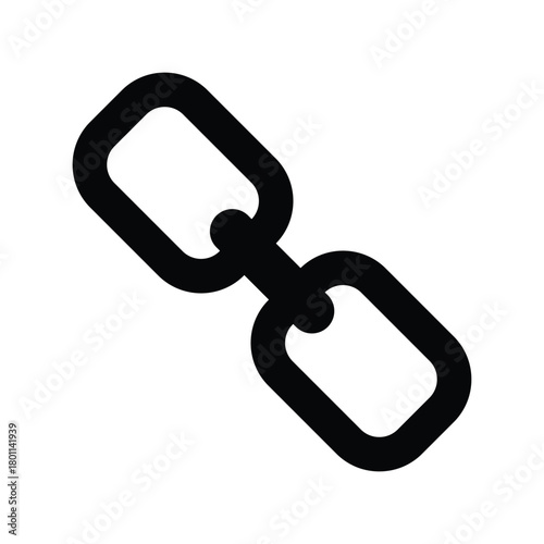 Chain icon with white background vector stock illustration