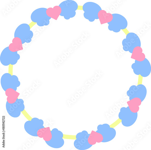 하트 날개 리스