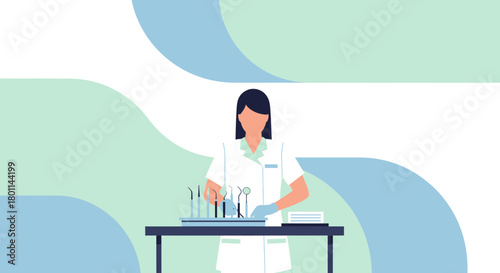 Dental Professional Preparing Surgical Tools in a Sterile Environment for Procedures