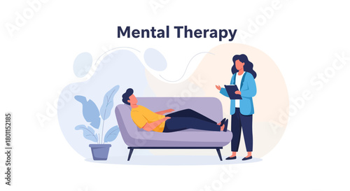 Mental Healthcare Session: Patient Recieving Counseling From Psychologist In Modern Office