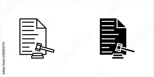 Probate linear icon set. Thin line customizable illustration. Contour symbol. Vector isolated outline drawing. Editable stroke, eps10.
