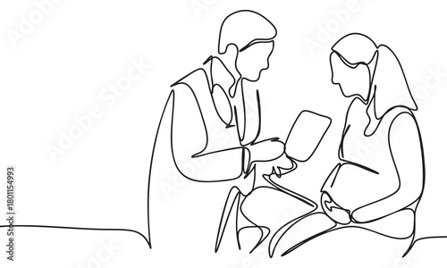 Prenatal Consultation Doctor and Expectant Mother