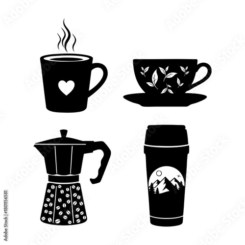 Cozy Drinkware Silhouettes Mug Teacup Coffee Tumbler