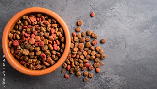 Dry Pet Food in Bowl - A Nutritious Meal for Your Furry Friend.