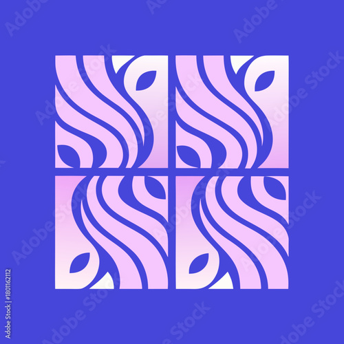 Abstract Swirl Pattern on Blue Background wave organic