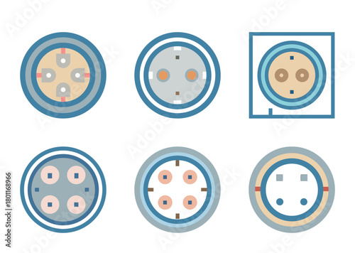 Various Electrical Connectors and Sockets with Different Configurations and Formats
