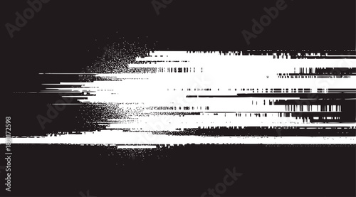 Dark gray and white abstract digital distortion black