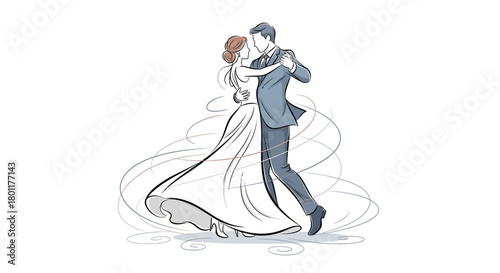 Elegant bride and groom share a magical first dance as husband and wife, creating a lifetime of beautiful memories together on their wedding day