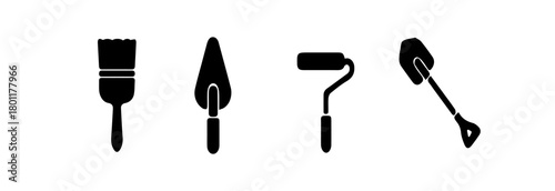 building icons on a white background,