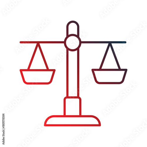 Scales icon with white background vector stock illustration