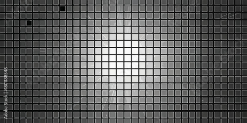 Vecteur abstrait de grille carrée grise avec éclairage doux et dégradé.