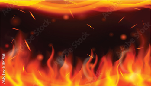 fire flare effect background vector illustration
