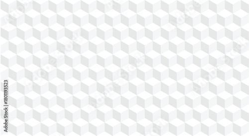 Gray cube geometric shape seamless pattern background. Vector illustration