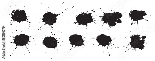 grunge ink blots vector illustration