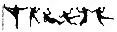 handball silhouette vector illustration.