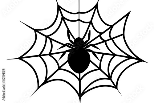 spider silhouette vector, spider black symbol